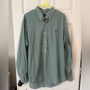 Ralph Lauren Green Gingham Men's Shirt